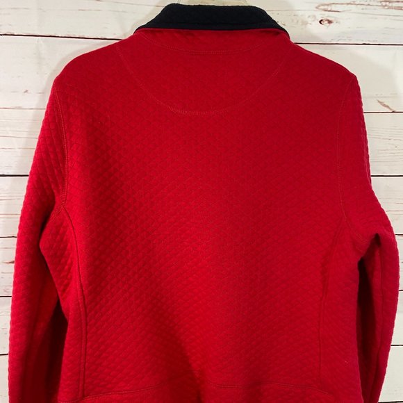 Rafaella Red & Blue Quilted Long Sleeve Zip Front Jacket NWOT Women's Size Large - Picture 5 of 11